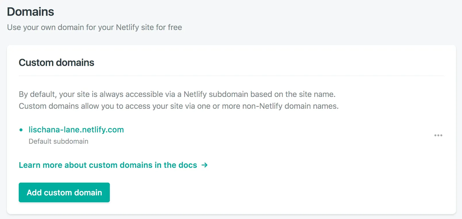 Custom domain
