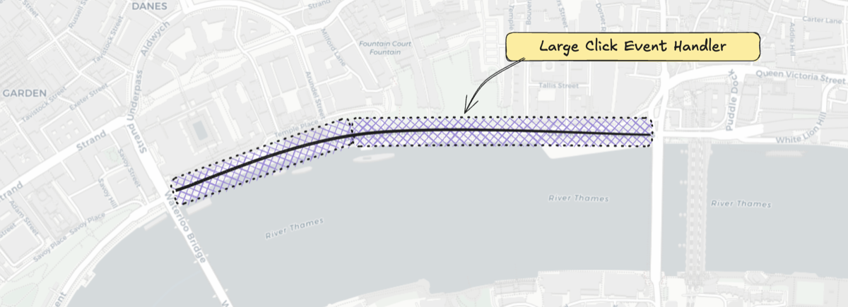 Making Leaflet polylines easier to click on mobile